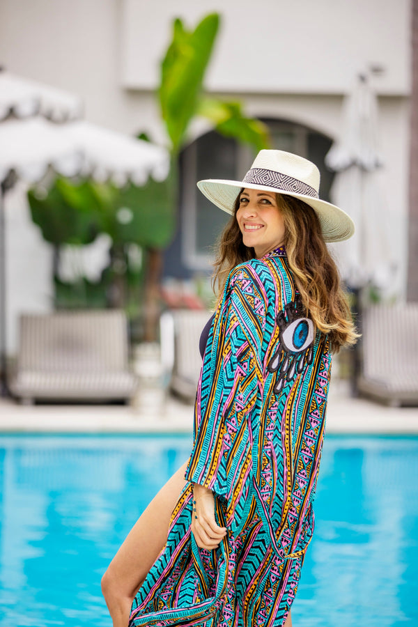 Western White Palm Leaf Straw Hat