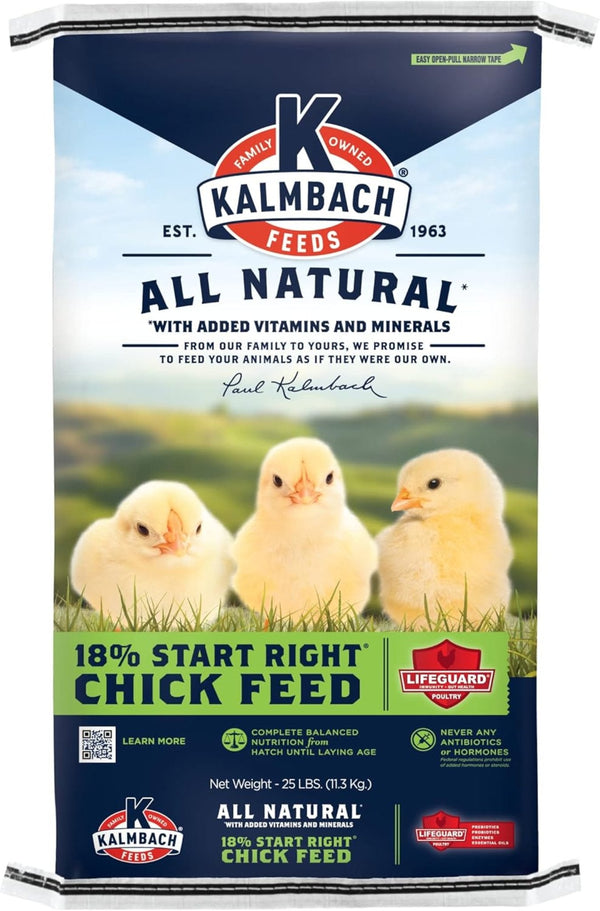 18% All Natural Start Right Chick Crumbles - 25 lb