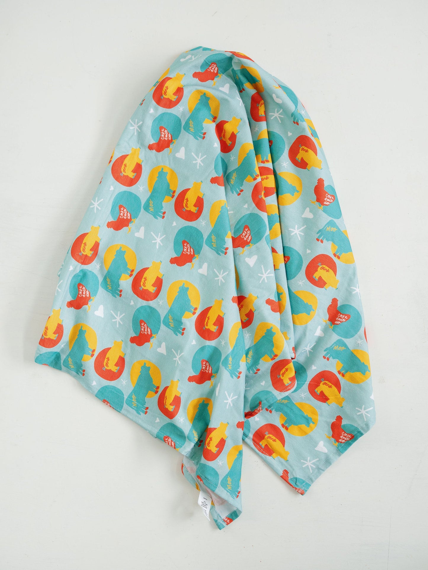 Farm Animal Swaddle + Toddler Blanket