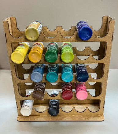 Vertical Paint Rack For 2oz Craft Paints - 36mm Diameter Bottles