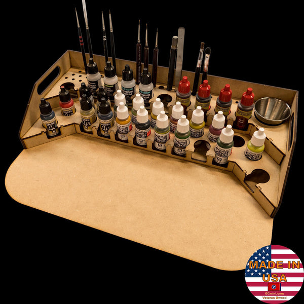 Painting Station - 26mm V2, For Vallejo and Army Painter Style Dropper Bottles