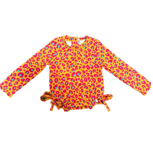 Wild leopard rash guard Swimsuit