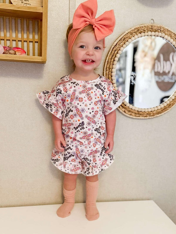 He is risen ruffle top set