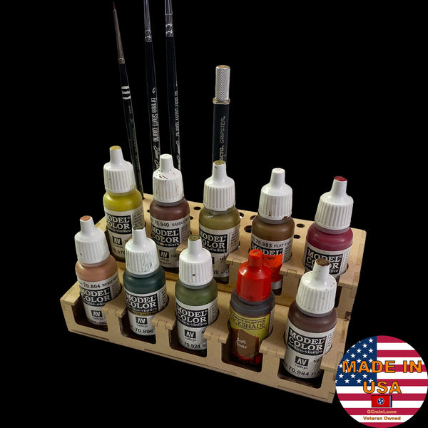 Paint Rack - 26mm Mini, For Vallejo and Army Painter Style Dropper Bottles