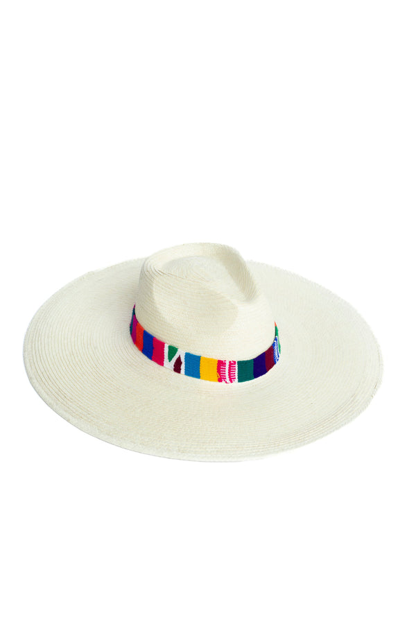 Western White Palm Leaf Straw Hat