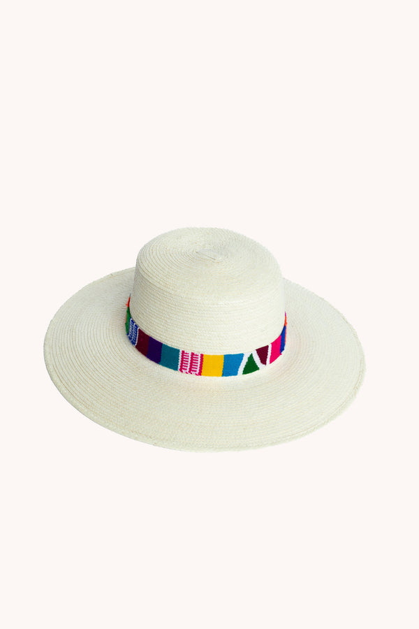 Spanish White Palm Leaf Straw Hat