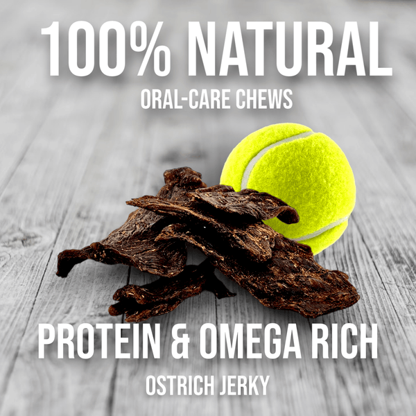 Tasty Ostrich Jerky. Protein & Iron-rich, Natural Dog Chew Treat by Savannah Pet Food
