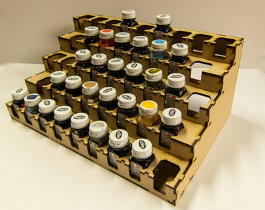 Wall Mount Paint Rack - Testors Square Enamels