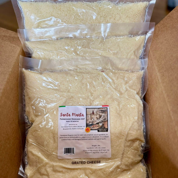 Bulk Grated Parmigiano Reggiano- 3 Pack of 2lb Bags